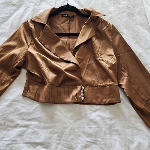 Bronze silky blouse